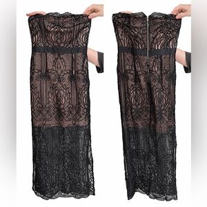 Just Me Black Lace Dress